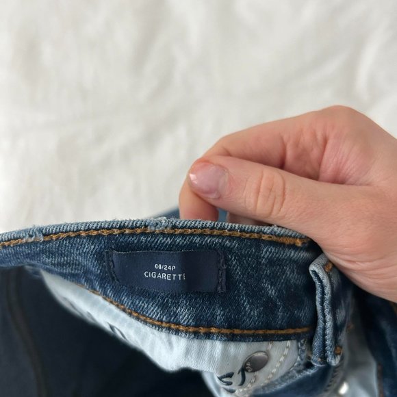 Gap High Rise Cigarette Jeans in Medium Indigo Size 24 Petite - Picture 7 of 7